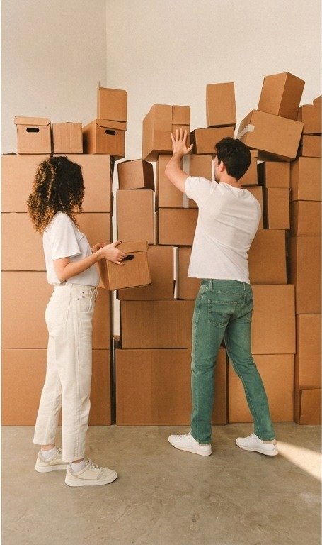 Réception et gestion de cartons dans un hub logistique